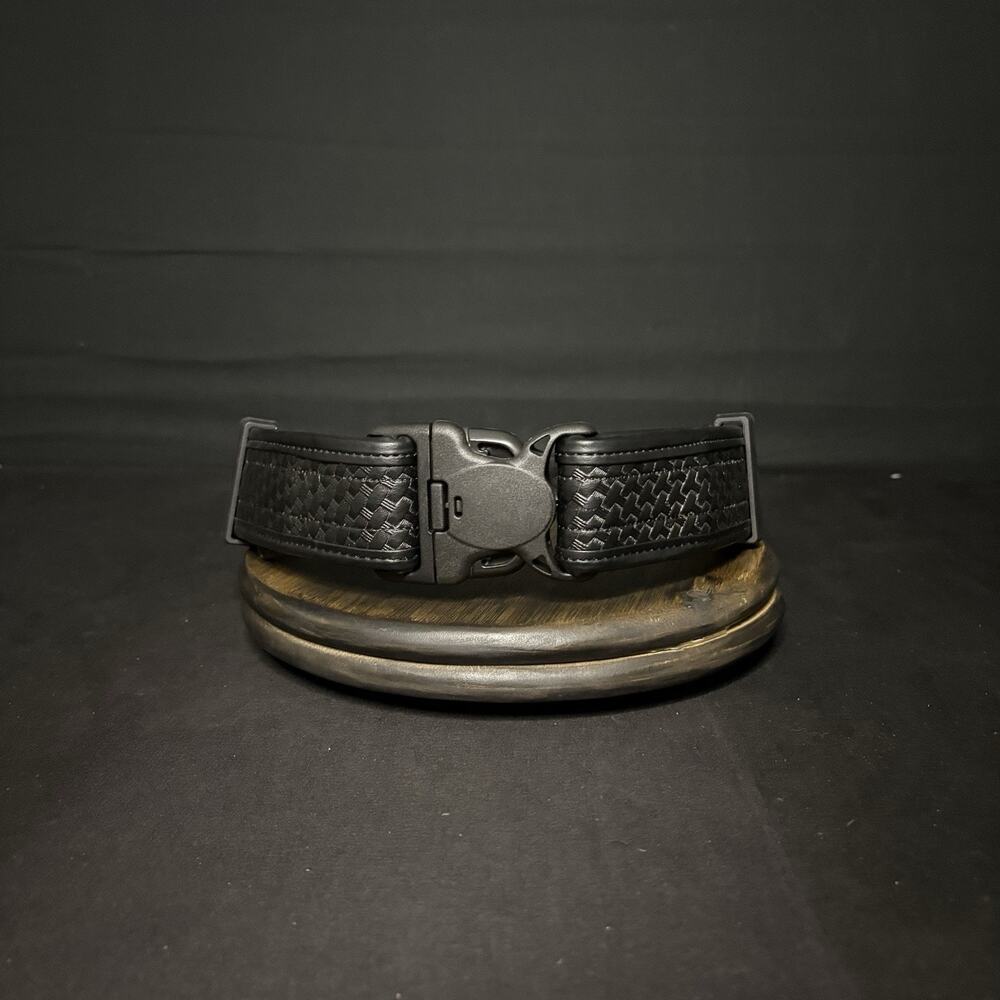 BLACKHAWK Duty Belt Size Small Cop-Lok Buckle, Basketweave Black Reinforced 2"